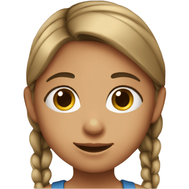 A girl doing pelâtes emoji