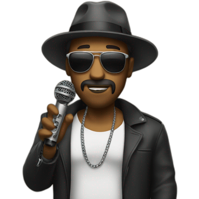 Gangster with a mic emoji