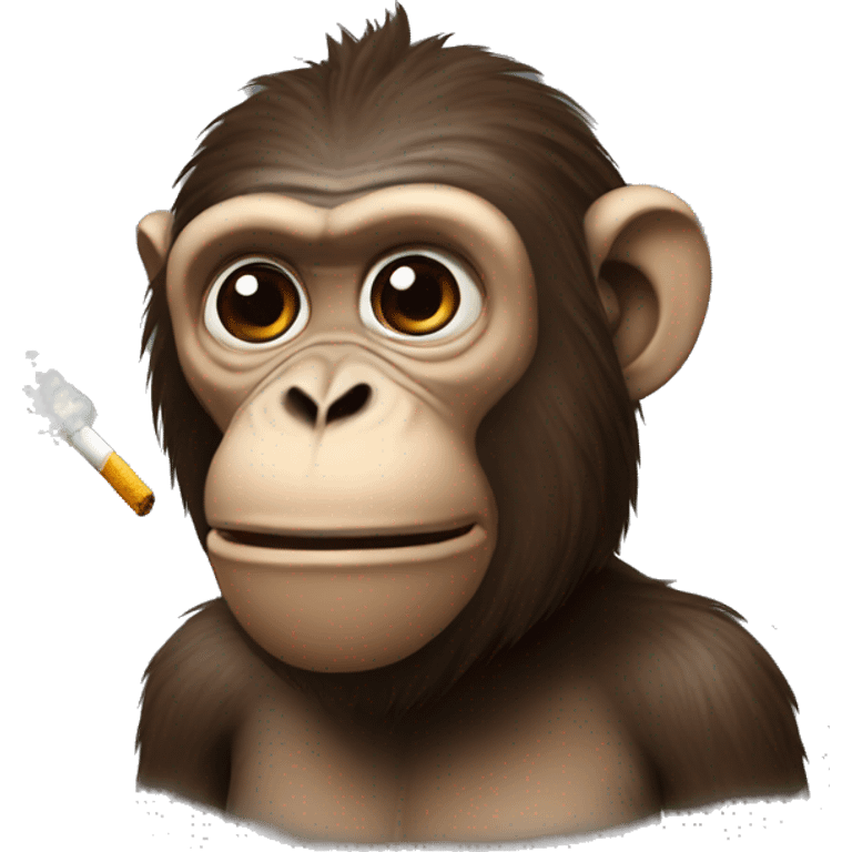 Monkey-smoke emoji