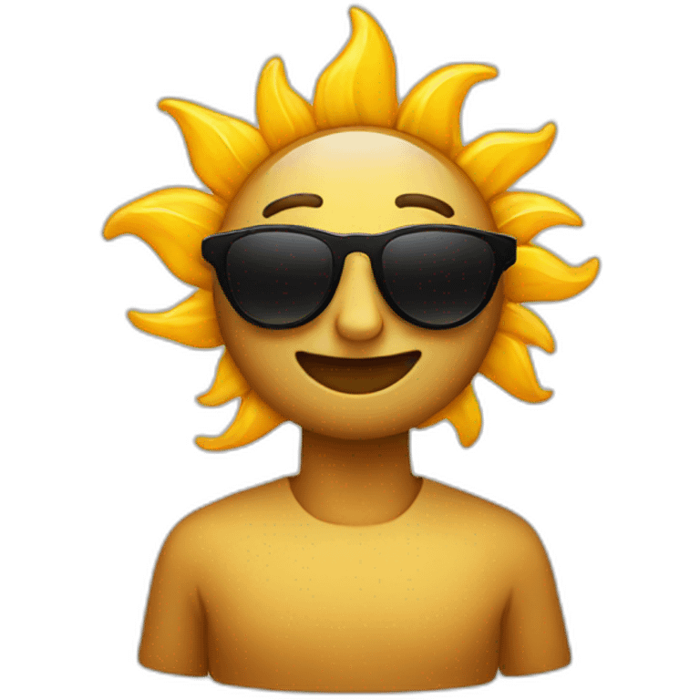 Sun wearing sunglasses emoji