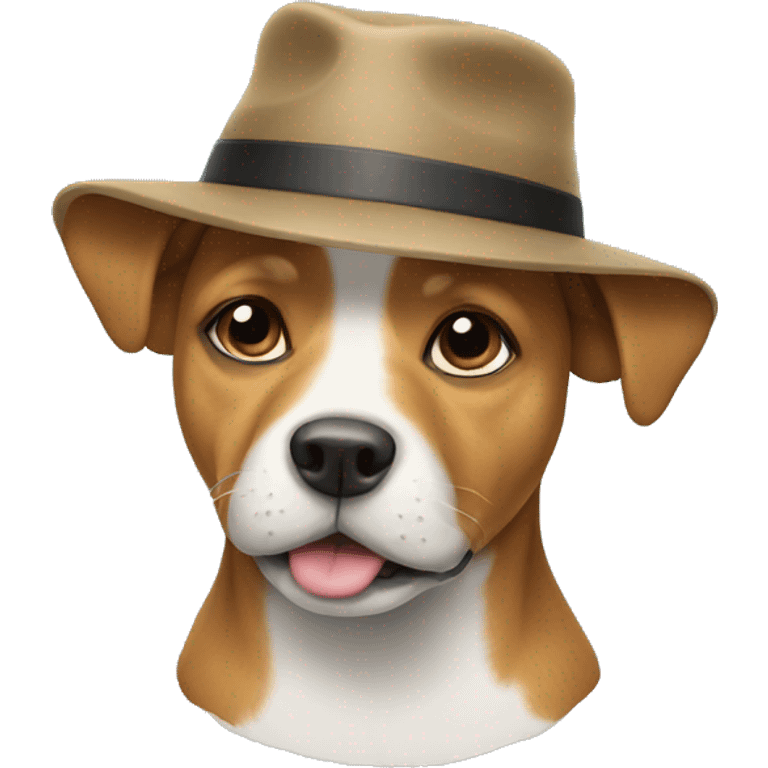 Dog with a hat emoji