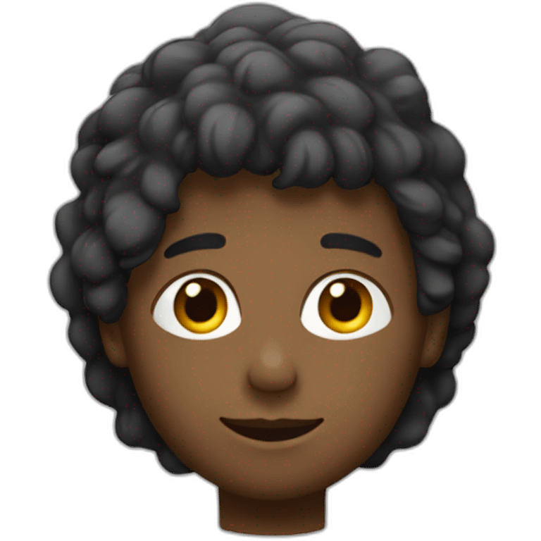 garçon bronzé avec les cheveux noir emoji