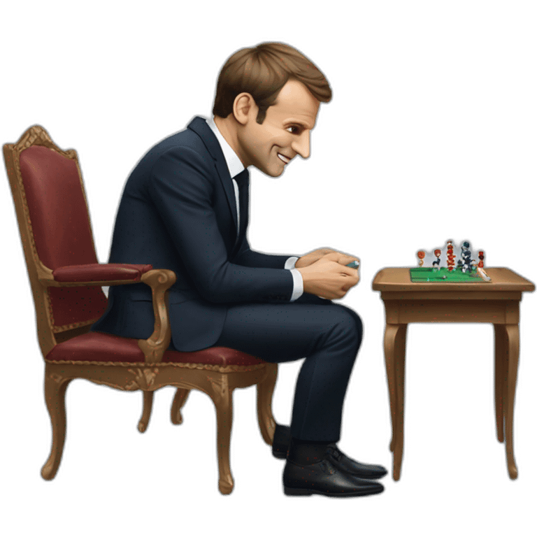 Emmanuel macron playing game emoji