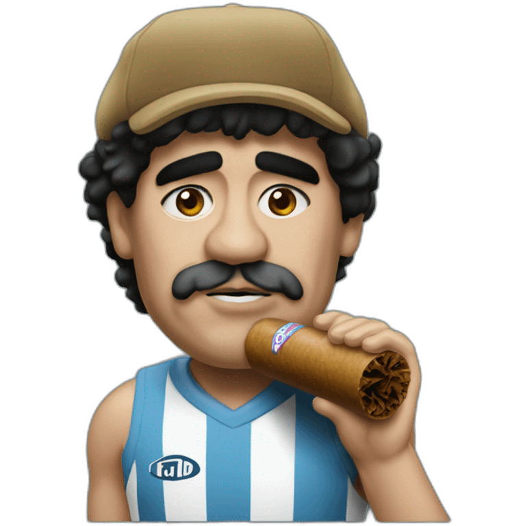 Maradona-with-a-big-cigar emoji