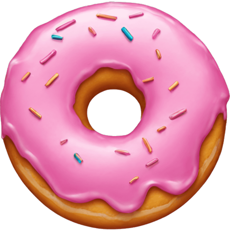 A pink donut  emoji