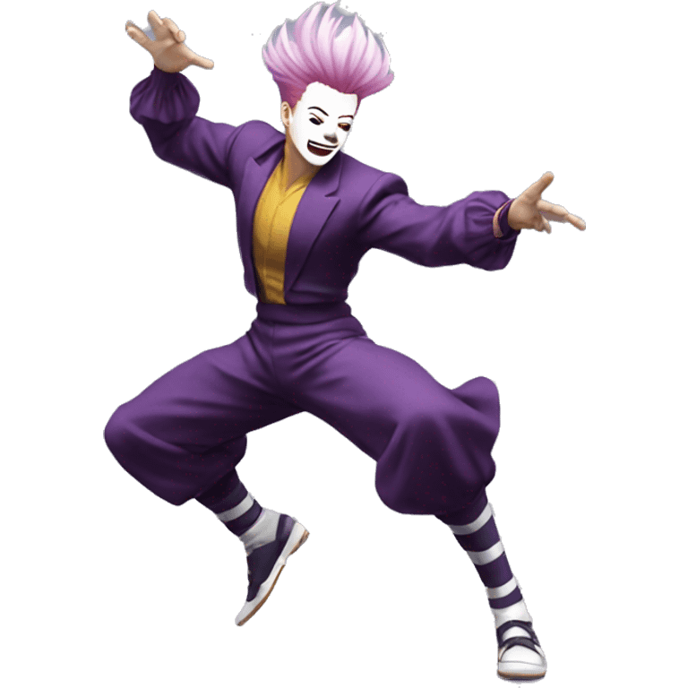 hisoka dance with style of anime emoji