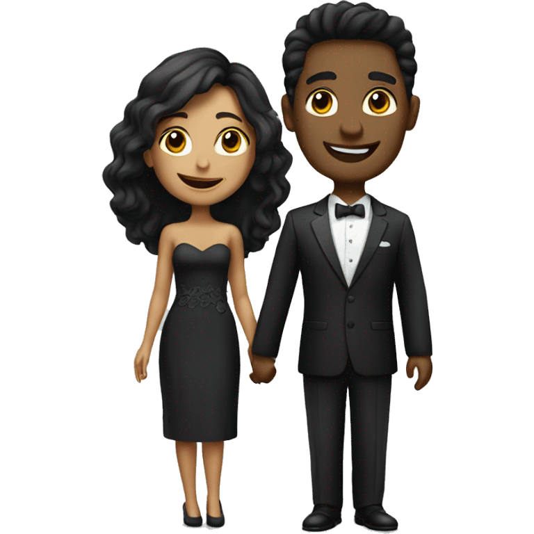 happy couple in formal attire emoji