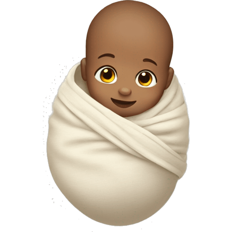 Baby boy in a swaddle emoji emoji