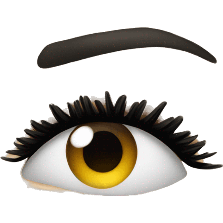 Black eyelash emoji