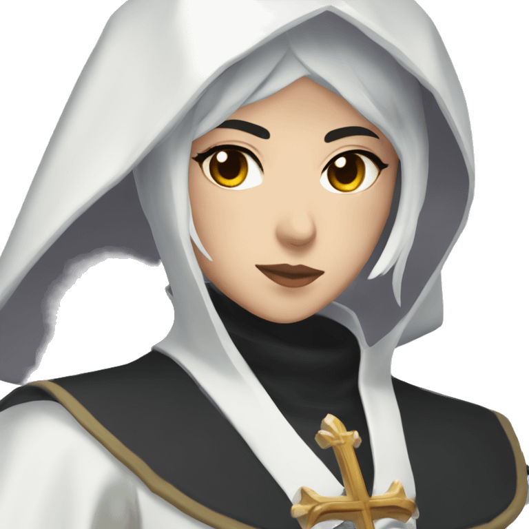 Rosaria the nun from genshin impact emoji