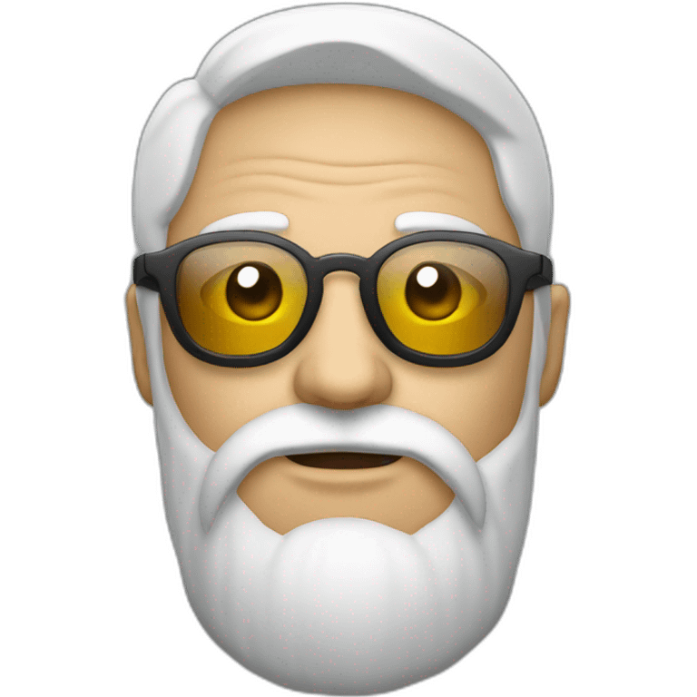 Hacker con barba y gafas de 50 años emoji