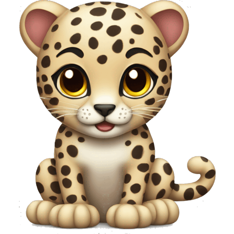 cute kawaii ghepard emoji