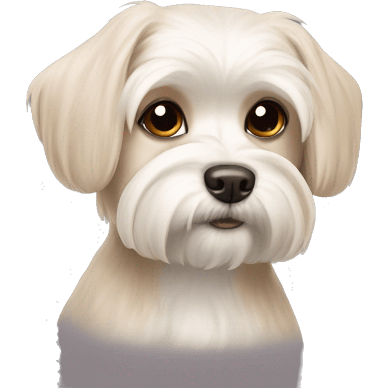 Maltese dog light brown pointed ears emoji