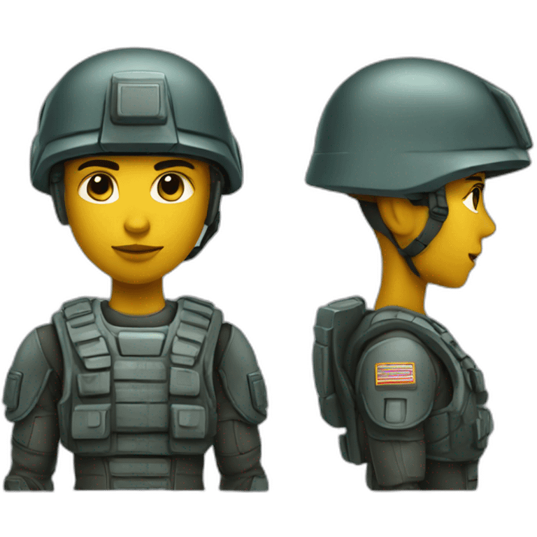 Futuristic soldier emoji