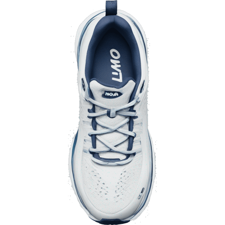 Hoka one one white sneakers  emoji