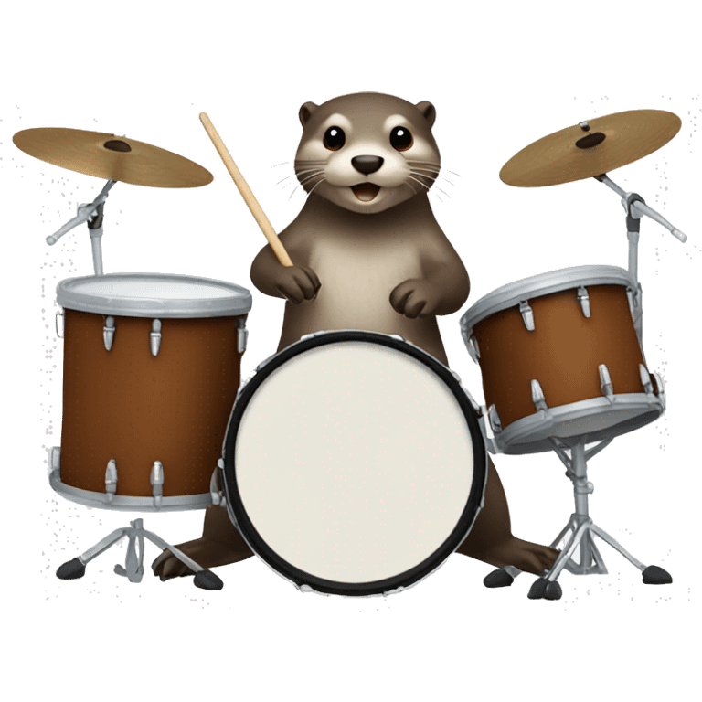 otter playing drums  emoji