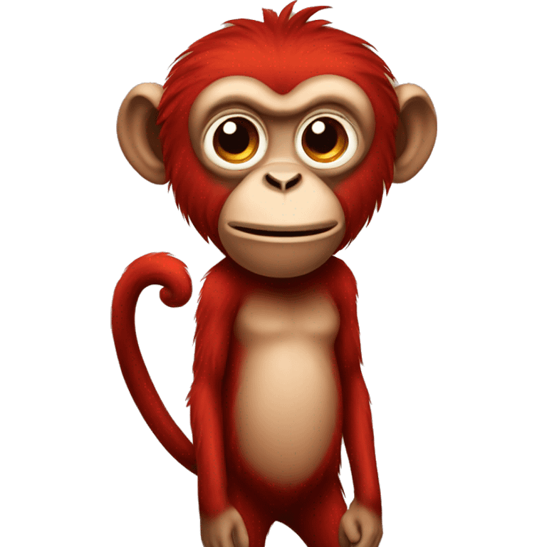 red monkey  emoji