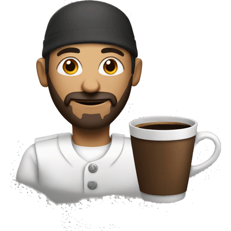 Turk with coffee emoji