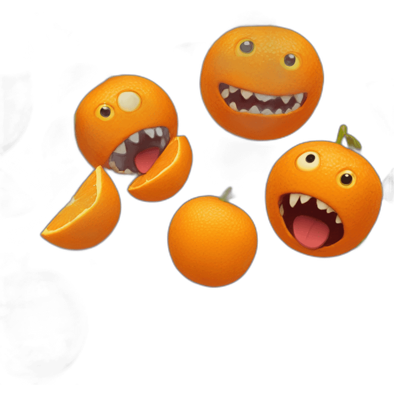 Monster orange emoji