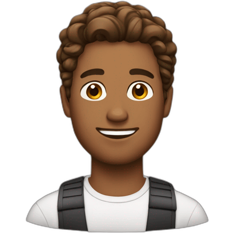 a brown guy with french and nice hairstyle emoji