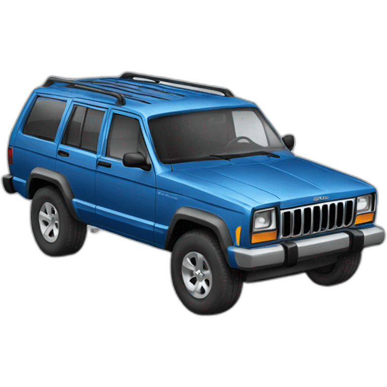 A blue jeep cherokee emoji