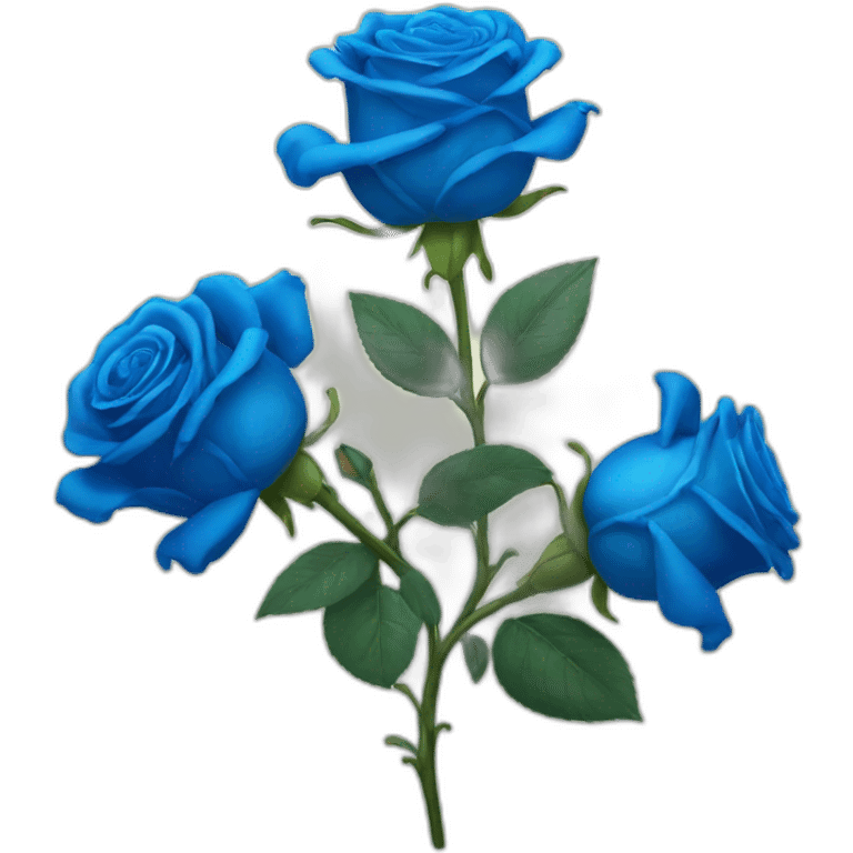 blue roses emoji