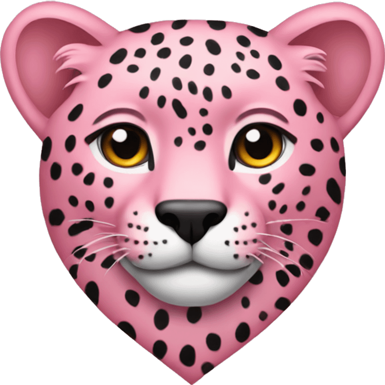 light pink cheetah heart emoji