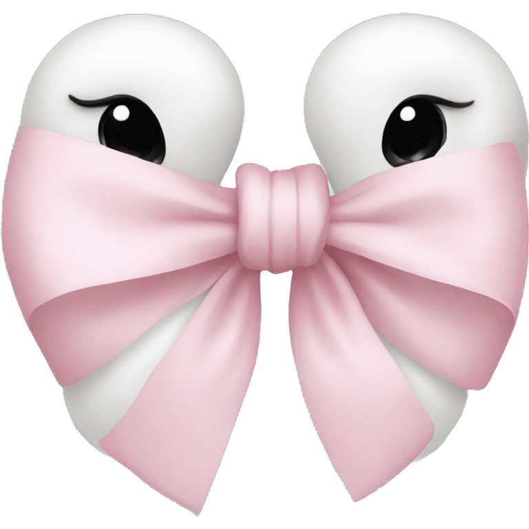 swan light pink bow emoji