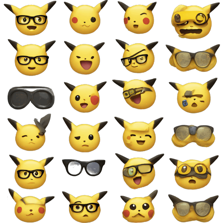 Pikachu with geek bar emoji