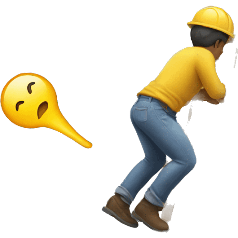 a falling person next to a ladder emoji