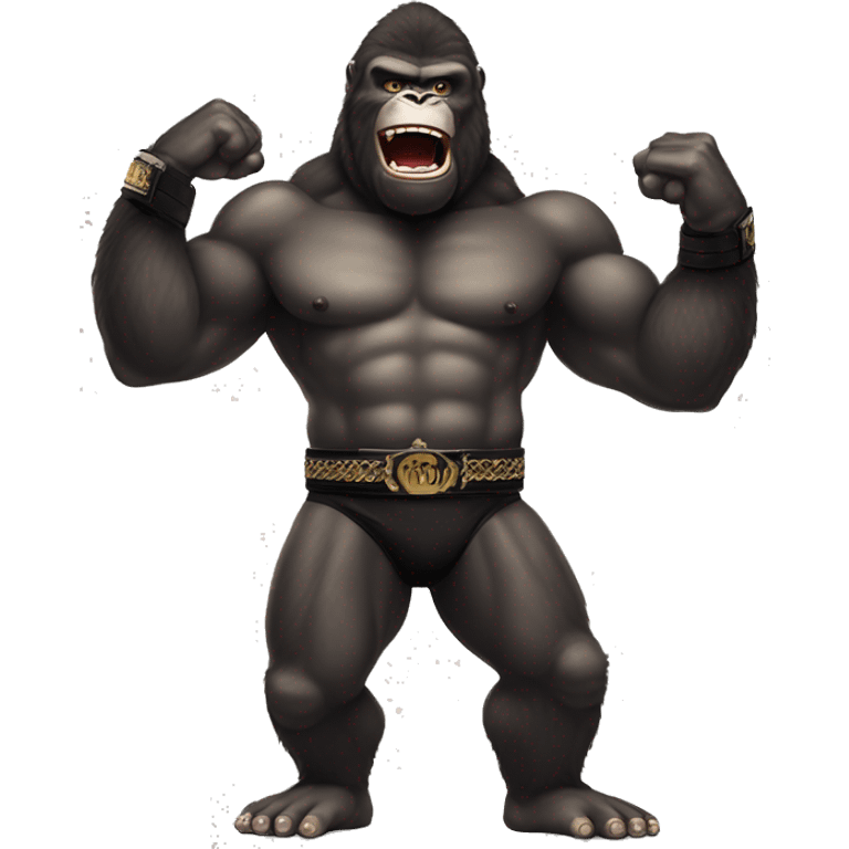 king kong holding mma belt emoji