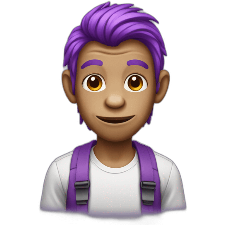 Monkey with purple hair emoji