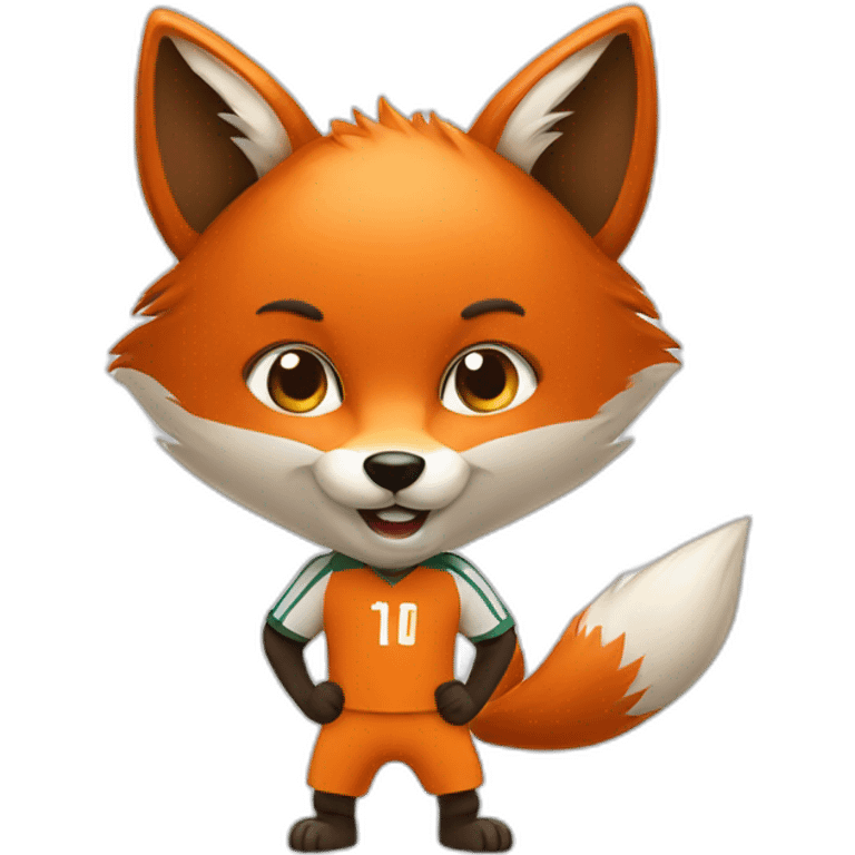 Animal fox soccer emoji