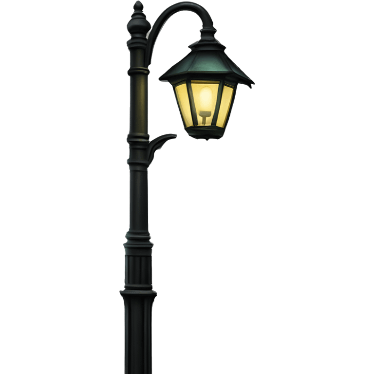 Realistic full length Bourbon street lamp post sign emoji