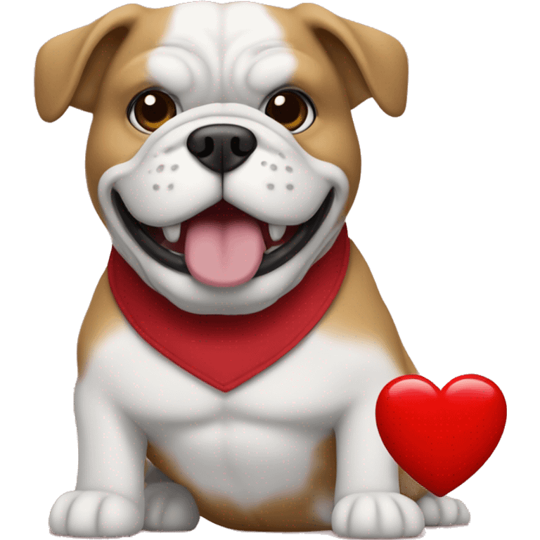 Georgia Bulldogs mascot in a red heart emoji