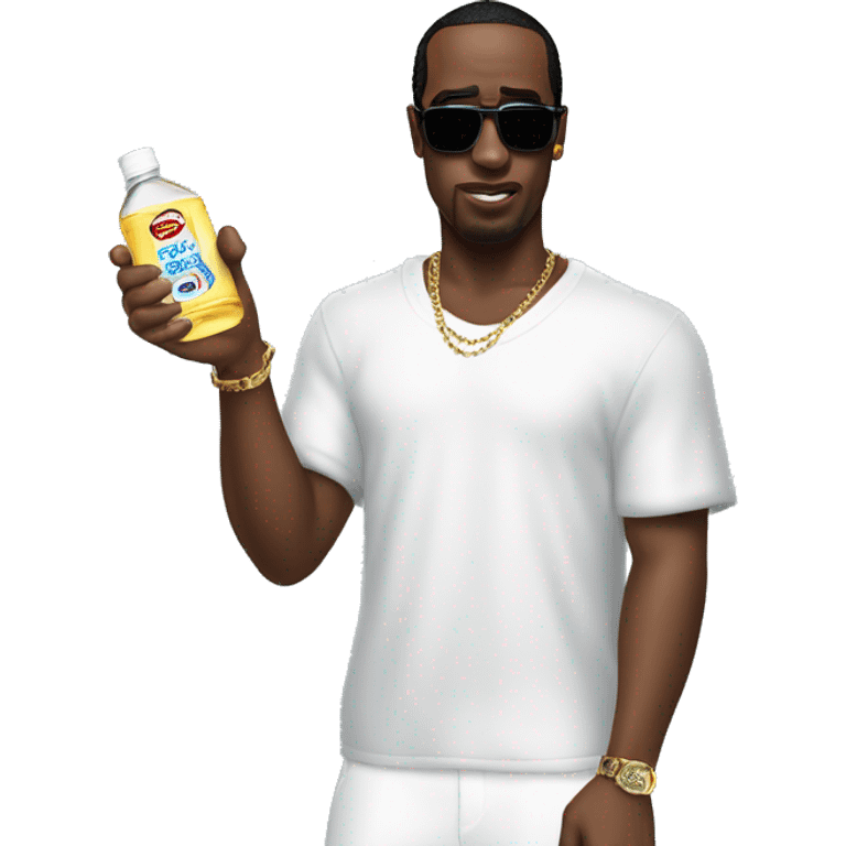 P Diddy holding a bottle of Baby Oil emoji