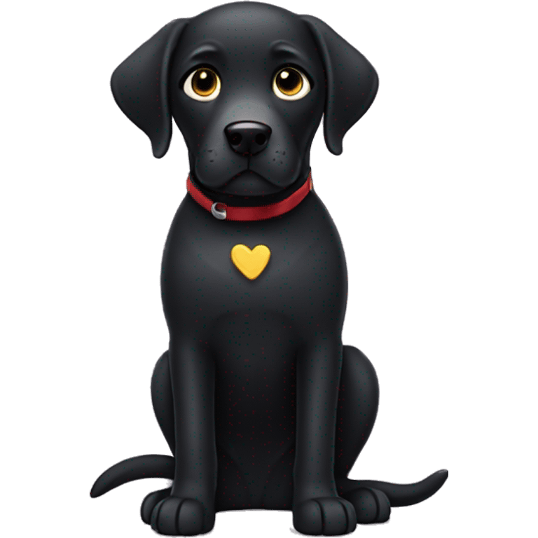 black labrador giving thumbs down emoji