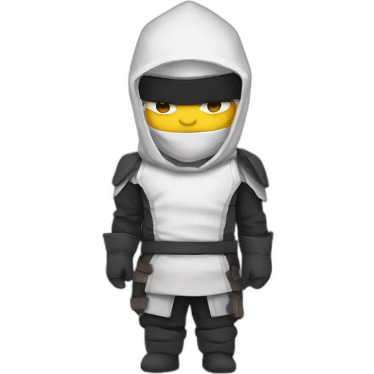 Dev ninja white with computer skin normal people emoji