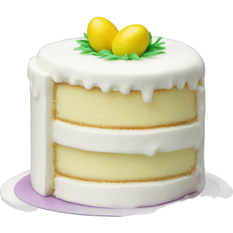 Easter white cake emoji