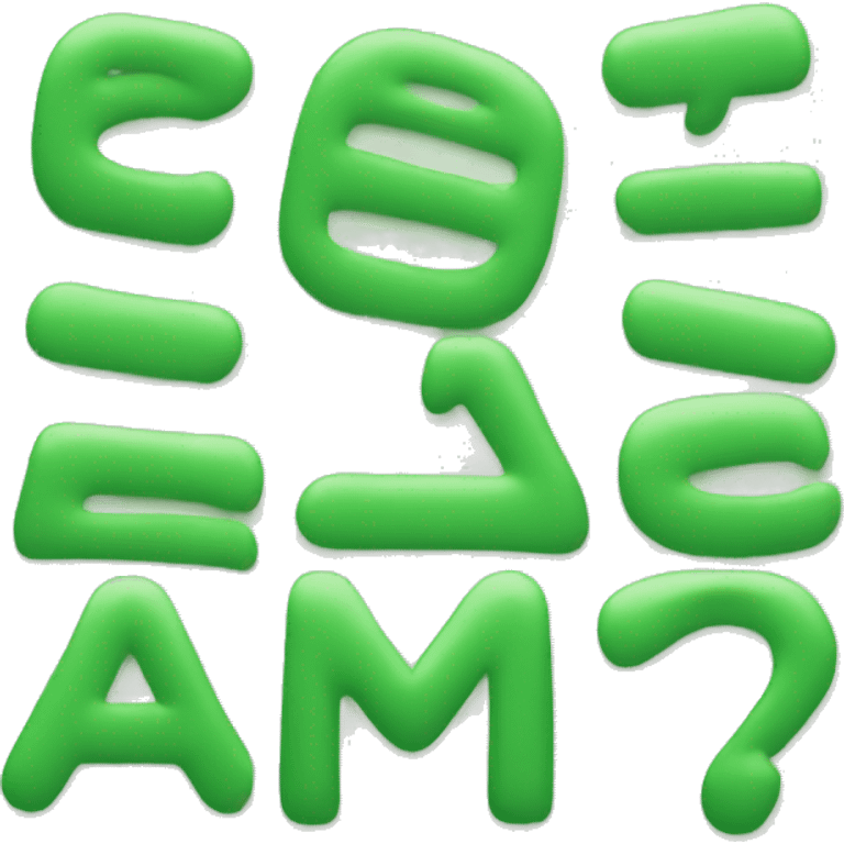 can you give me a green colour letter 'a' in font Helvetica emoji