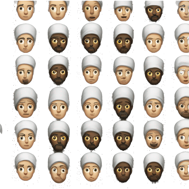 religious pilgrims photorealistic serious emoji