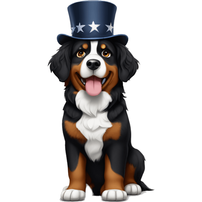 bernese mountain dog as president emoji