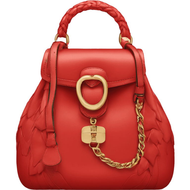 Red Gucci bag  emoji