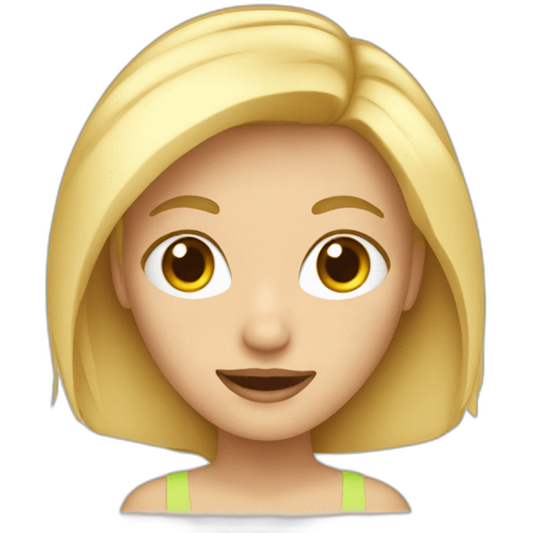 Femme blonde qui dit bonjour emoji