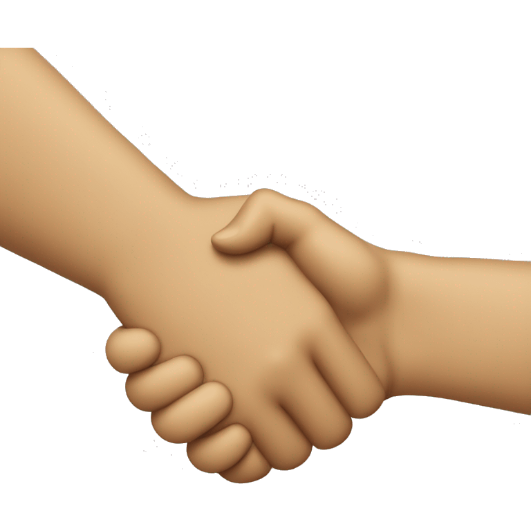 Create a hand shake emoji where the hands aren't touching yet emoji