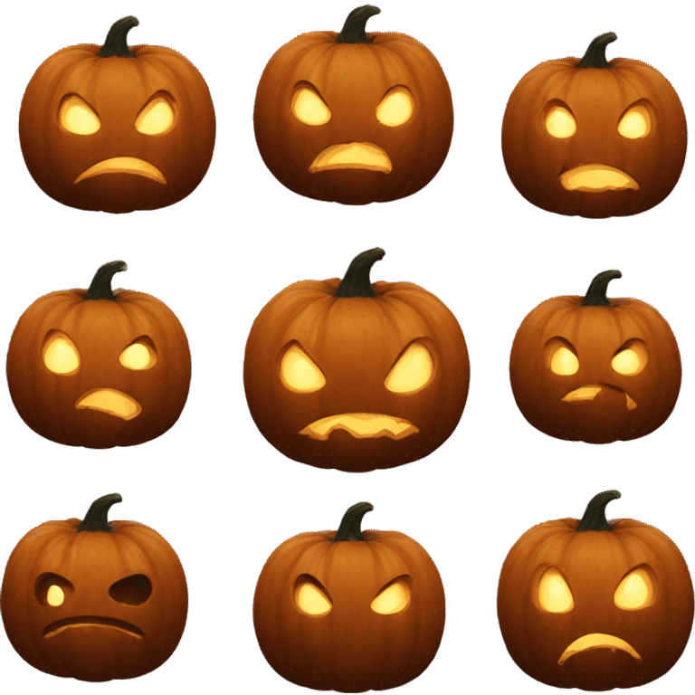 Scary carved pumpkin emoji