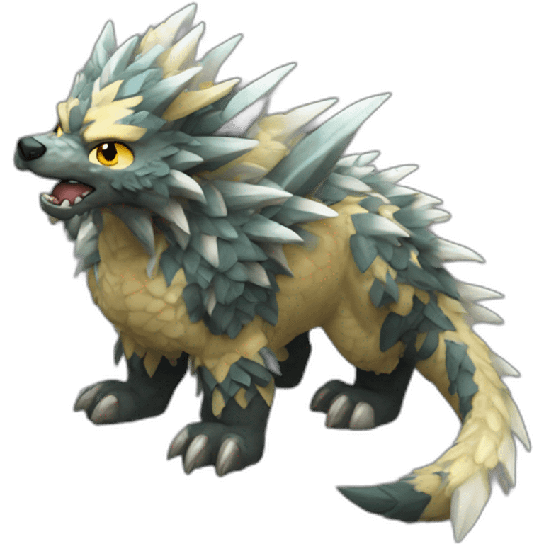 Zinogre stygian with hearts eyes emoji