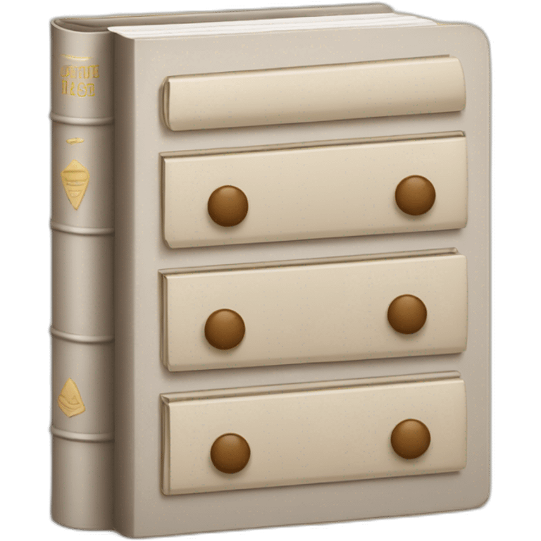 a book with drawers as the pages emoji