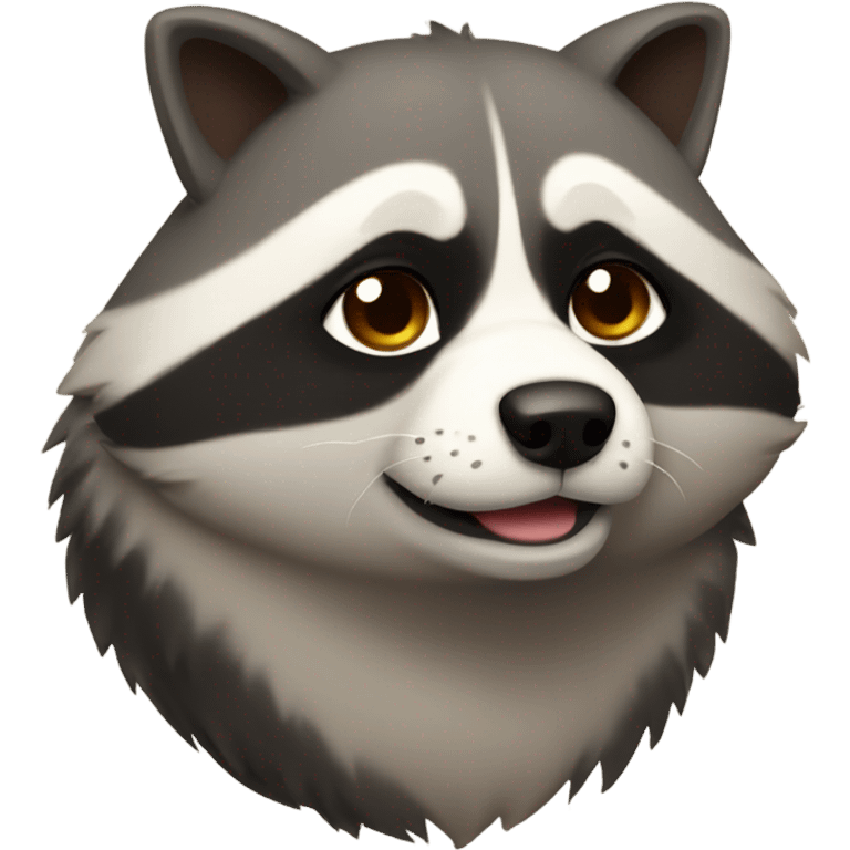 fat dog raccoon emoji