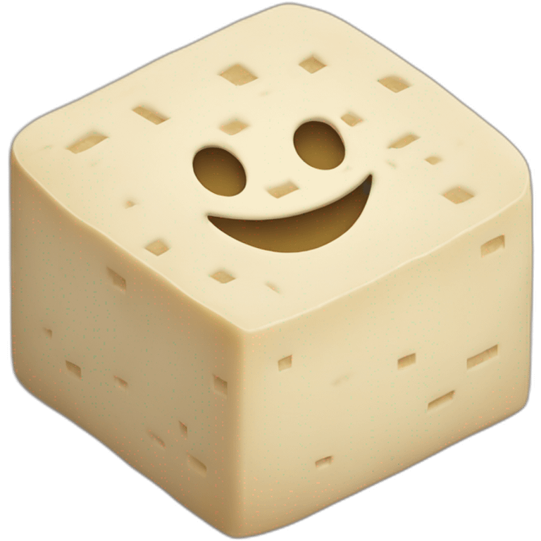 round tofu with a grid pattern on top emoji